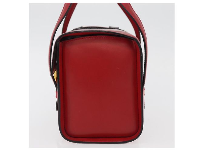 Céline Borsa a mano CELINE in pelle rossa dorata Auth YKZ1471A Rosso D'oro - vista 4