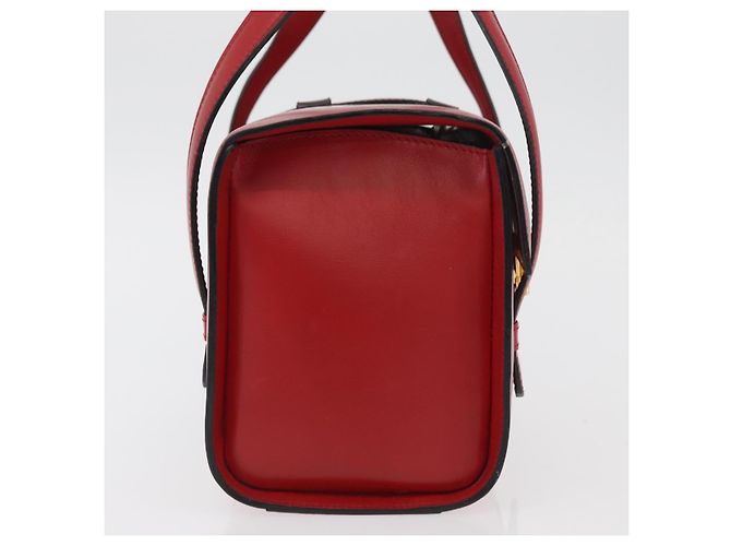 Céline Borsa a mano CELINE in pelle rossa dorata Auth YKZ1471A Rosso D'oro - vista 5