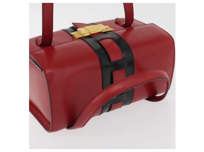 Céline Borsa a mano CELINE in pelle rossa dorata Auth YKZ1471A Rosso D'oro - vista 6