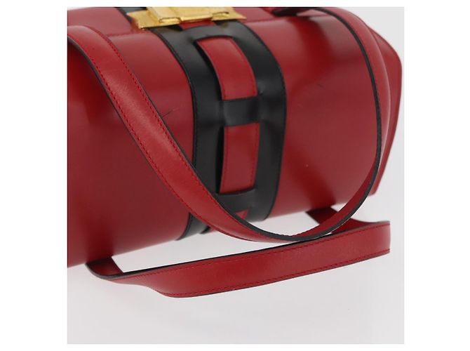 Céline Borsa a mano CELINE in pelle rossa dorata Auth YKZ1471A Rosso D'oro - vista 7