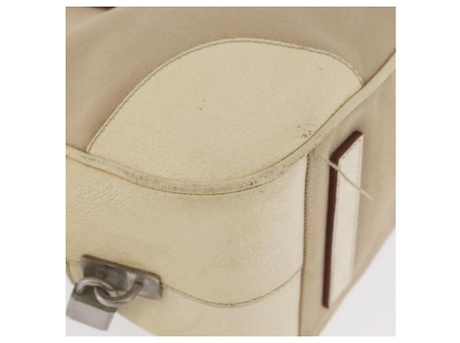 PRADA Borsa a mano in tela beige argento Auth YKZ813 - vista 10