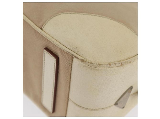 PRADA Borsa a mano in tela beige argento Auth YKZ813 - vista 11