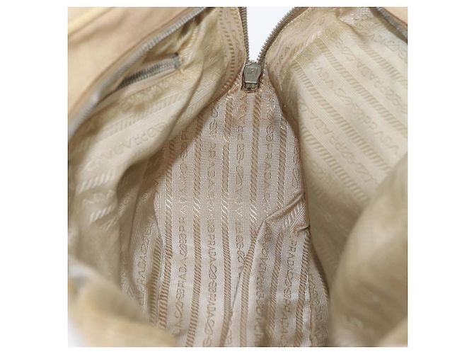 PRADA Borsa a mano in tela beige argento Auth YKZ813 - vista 20