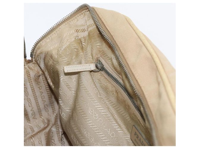 PRADA Borsa a mano in tela beige argento Auth YKZ813 - vista 22