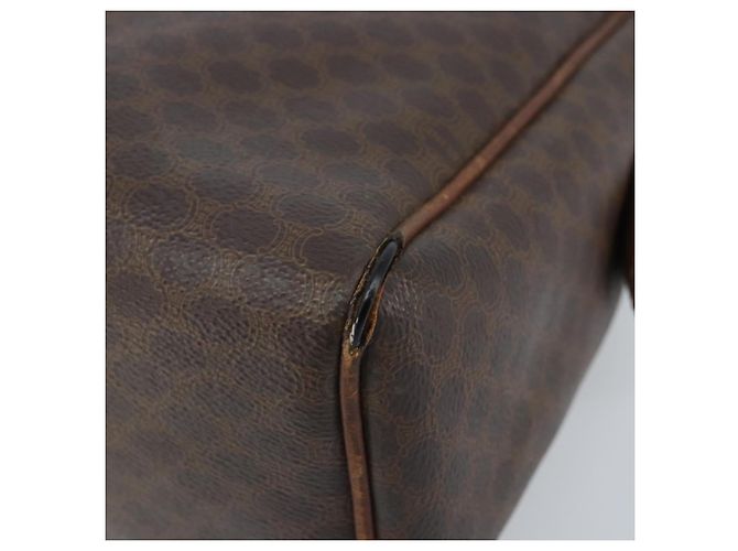 Céline Sac à main en toile Macadam CELINE en cuir PVC marron doré Auth YKZ329 - vue 10