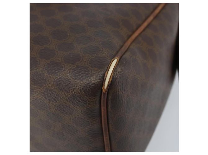 Céline Sac à main en toile Macadam CELINE en cuir PVC marron doré Auth YKZ329 - vue 12