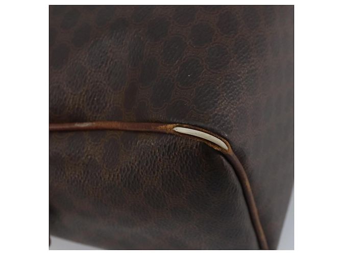 Céline Sac à main en toile Macadam CELINE en cuir PVC marron doré Auth YKZ329 - vue 13
