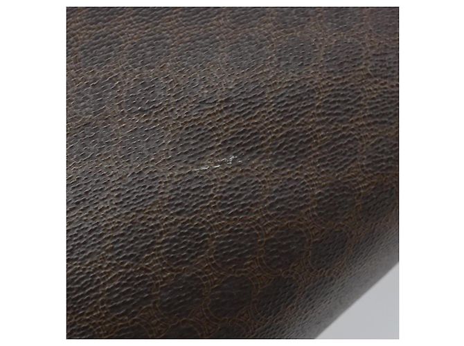 Céline Sac à main en toile Macadam CELINE en cuir PVC marron doré Auth YKZ329 - vue 15