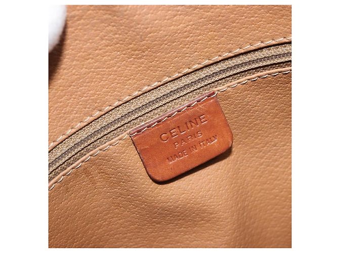 Céline Sac à main en toile Macadam CELINE en cuir PVC marron doré Auth YKZ329 - vue 18