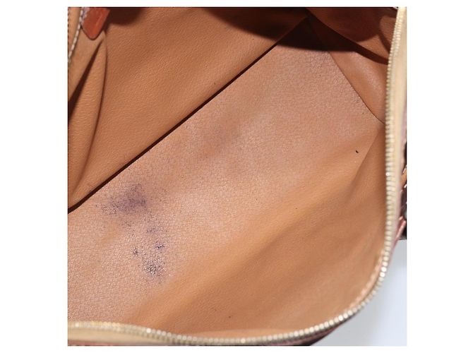 Céline Sac à main en toile Macadam CELINE en cuir PVC marron doré Auth YKZ329 - vue 19