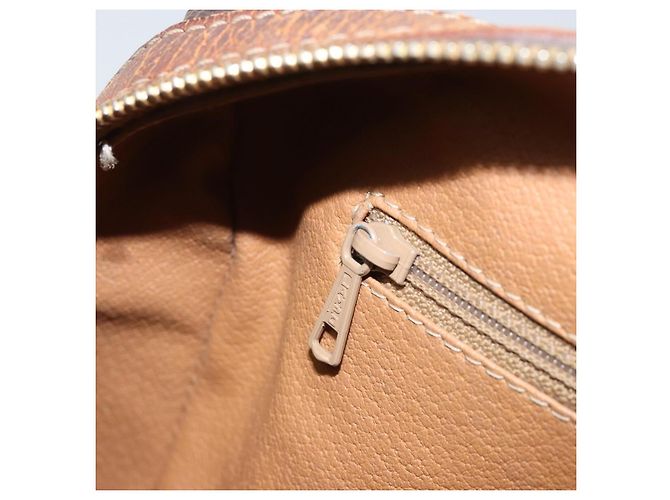 Céline Sac à main en toile Macadam CELINE en cuir PVC marron doré Auth YKZ329 - vue 22