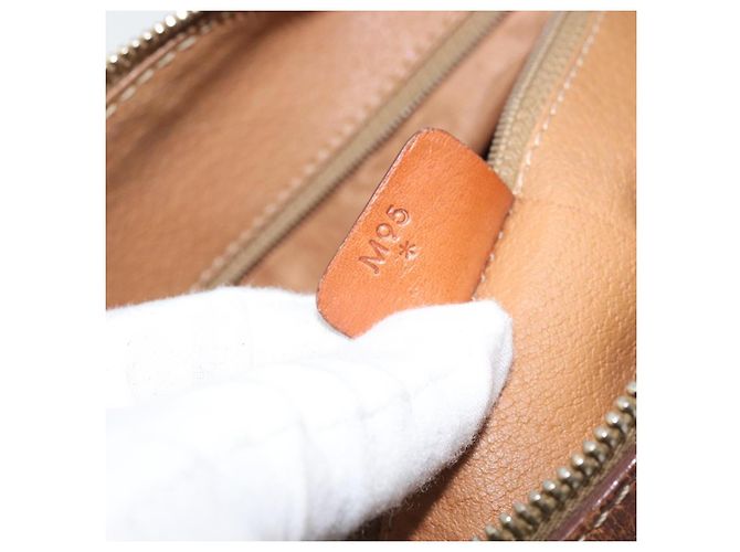 Céline Sac à main en toile Macadam CELINE en cuir PVC marron doré Auth YKZ329 - vue 25