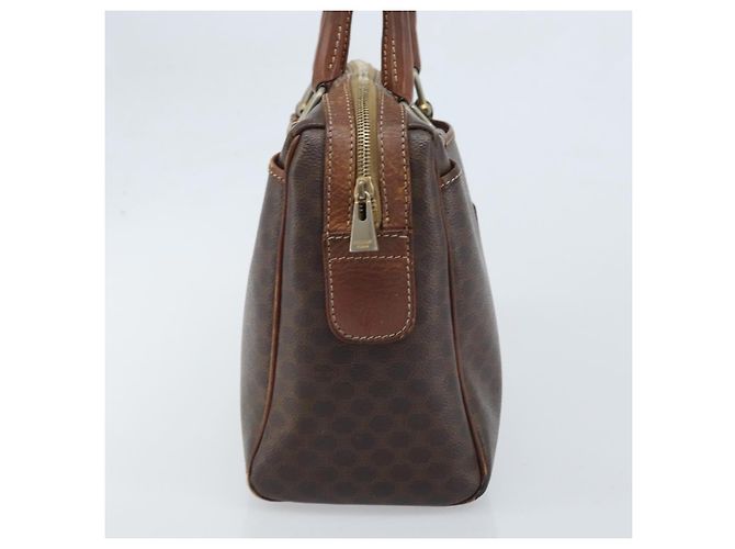 Céline Sac à main en toile Macadam CELINE en cuir PVC marron doré Auth YKZ329 - vue 4