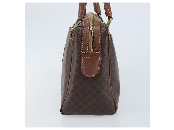 Céline Sac à main en toile Macadam CELINE en cuir PVC marron doré Auth YKZ329 - vue 5