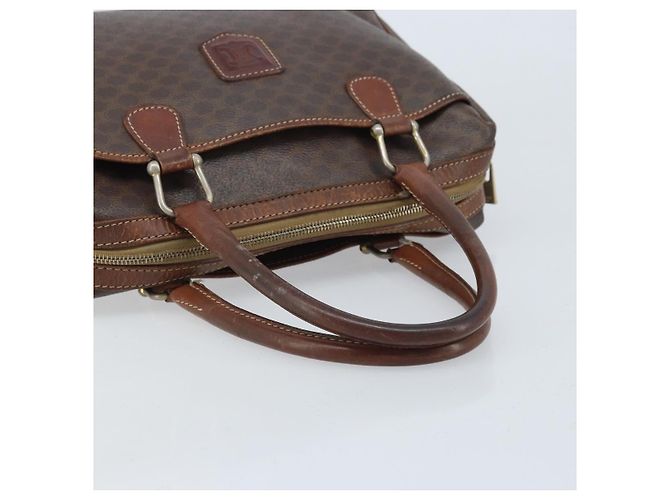 Céline Sac à main en toile Macadam CELINE en cuir PVC marron doré Auth YKZ329 - vue 7