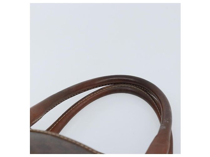 Céline Sac à main en toile Macadam CELINE en cuir PVC marron doré Auth YKZ329 - vue 8