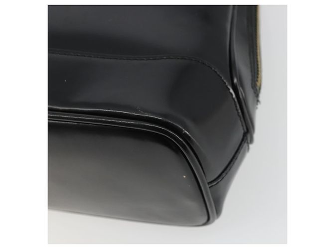 Bolso Tote GUCCI de cuero patentado negro y dorado Auth bs34437 - vista 12