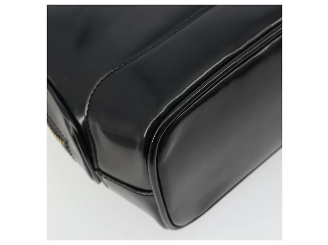 Bolso Tote GUCCI de cuero patentado negro y dorado Auth bs34437 - vista 13