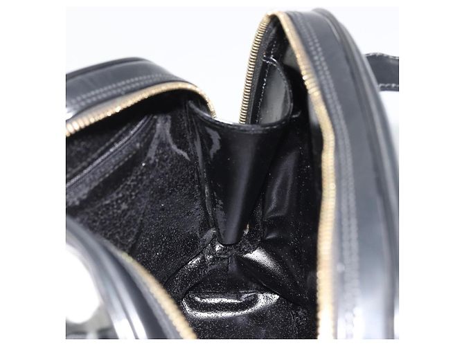 Bolso Tote GUCCI de cuero patentado negro y dorado Auth bs34437 - vista 17