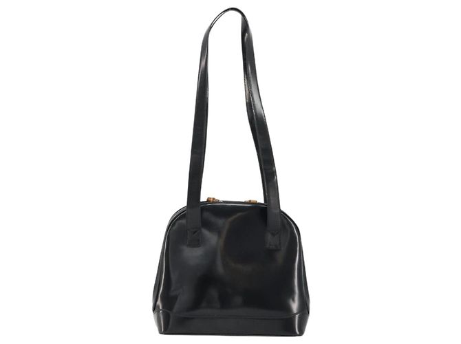 Bolso Tote GUCCI de cuero patentado negro y dorado Auth bs34437 - vista 3
