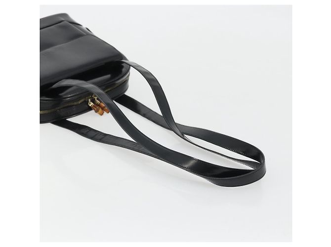 Bolso Tote GUCCI de cuero patentado negro y dorado Auth bs34437 - vista 7