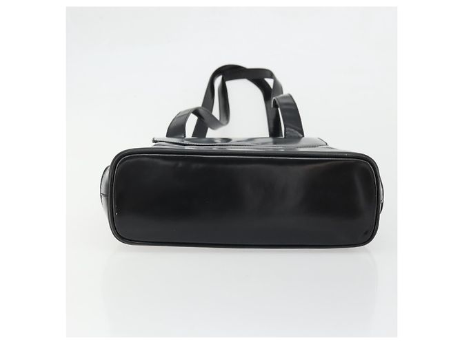 Bolso Tote GUCCI de cuero patentado negro y dorado Auth bs34437 - vista 9