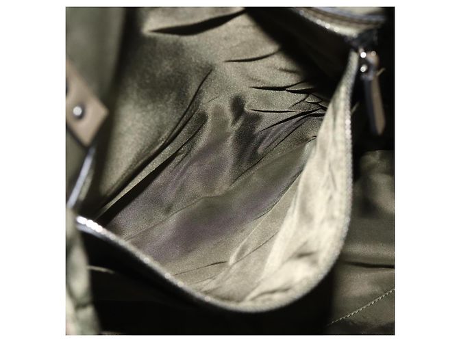 Borsa a Mano VALENTINO Nylon 2way Khaki Argento Auth BA11966A Cachi - vista 24