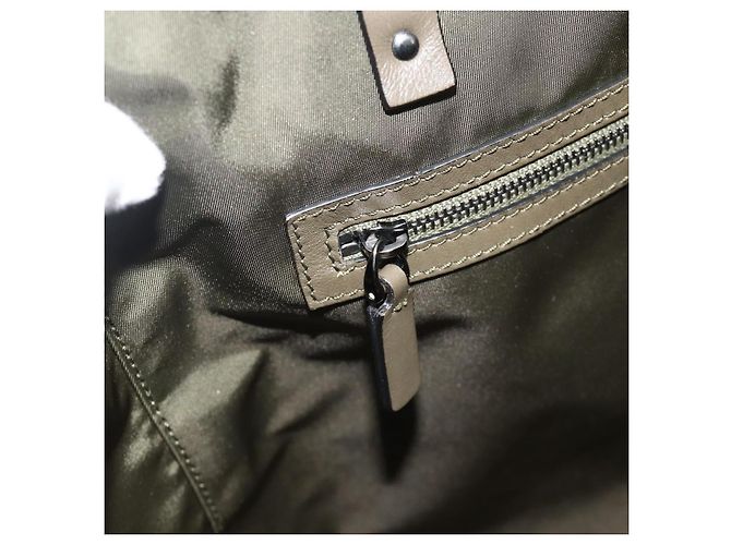 Borsa a Mano VALENTINO Nylon 2way Khaki Argento Auth BA11966A Cachi - vista 25