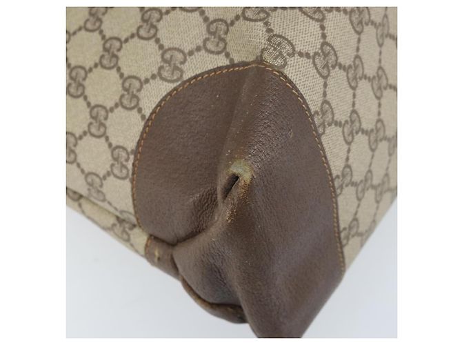 Gucci Borsa Tote GG Supreme in PVC beige e oro 002 39 0172 Auth gh2028 - vista 11
