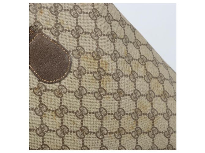 Gucci Borsa Tote GG Supreme in PVC beige e oro 002 39 0172 Auth gh2028 - vista 14