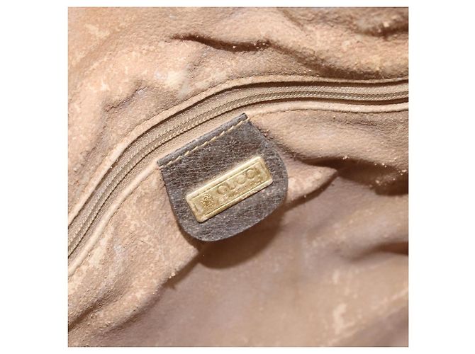 Gucci Borsa Tote GG Supreme in PVC beige e oro 002 39 0172 Auth gh2028 - vista 17
