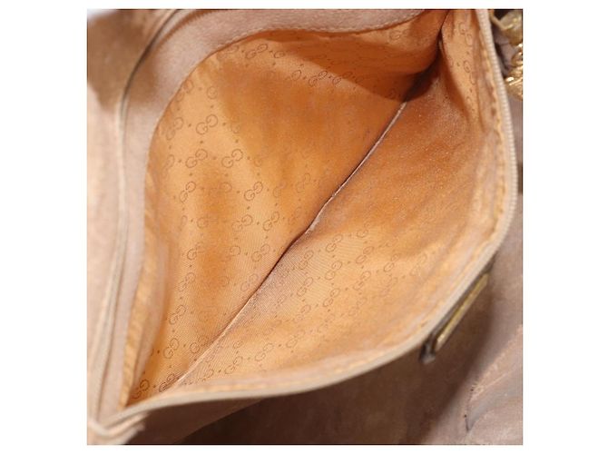 Gucci Borsa Tote GG Supreme in PVC beige e oro 002 39 0172 Auth gh2028 - vista 22