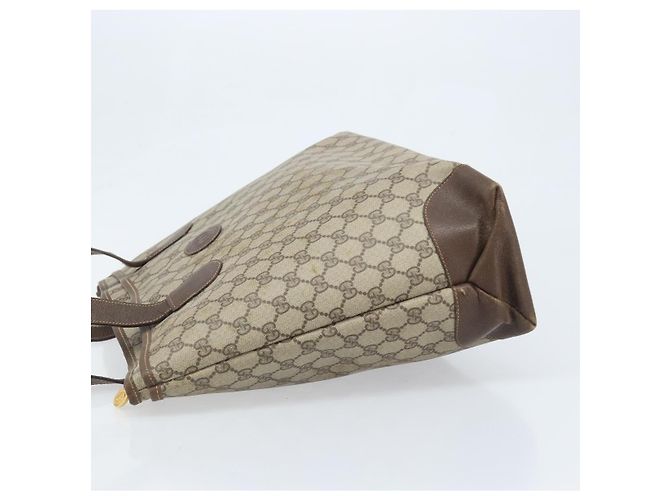 Gucci Borsa Tote GG Supreme in PVC beige e oro 002 39 0172 Auth gh2028 - vista 5