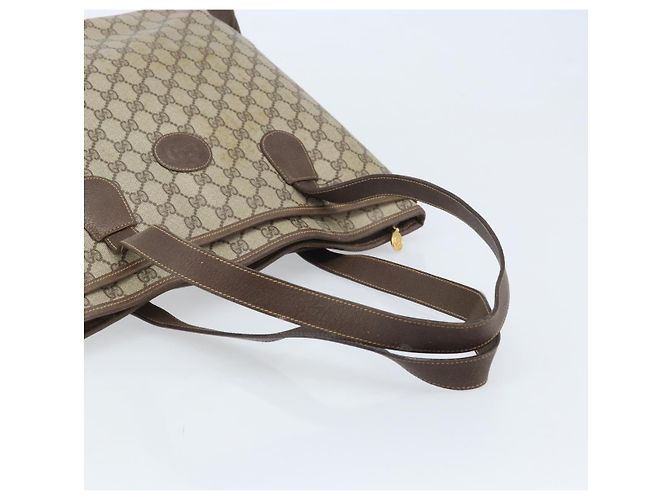 Gucci Borsa Tote GG Supreme in PVC beige e oro 002 39 0172 Auth gh2028 - vista 7