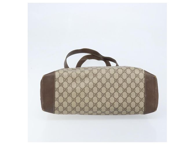 Gucci Borsa Tote GG Supreme in PVC beige e oro 002 39 0172 Auth gh2028 - vista 9