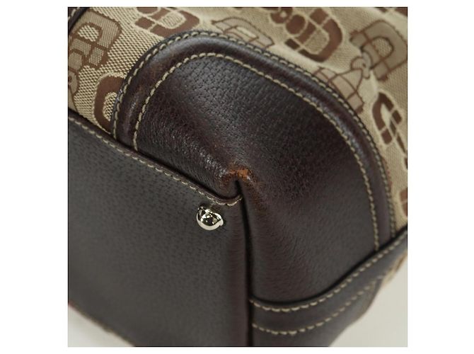 Borsa a mano Gucci Sherry Line in tela marrone e oro 146002 Auth 167181V D'oro - vista 11