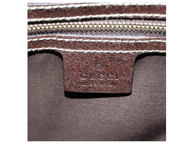 Borsa a mano Gucci Sherry Line in tela marrone e oro 146002 Auth 167181V D'oro - vista 17