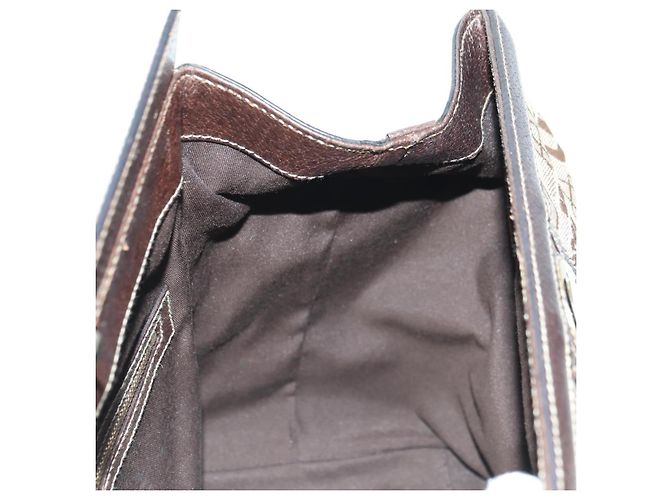 Borsa a mano Gucci Sherry Line in tela marrone e oro 146002 Auth 167181V D'oro - vista 20