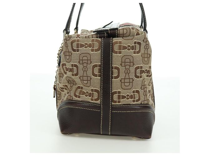 Borsa a mano Gucci Sherry Line in tela marrone e oro 146002 Auth 167181V D'oro - vista 4