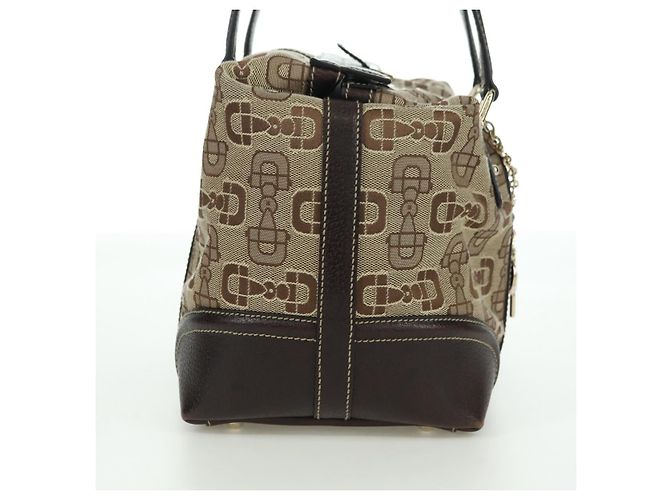 Borsa a mano Gucci Sherry Line in tela marrone e oro 146002 Auth 167181V D'oro - vista 5