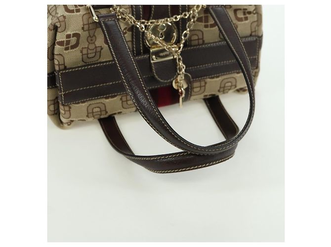 Borsa a mano Gucci Sherry Line in tela marrone e oro 146002 Auth 167181V D'oro - vista 7