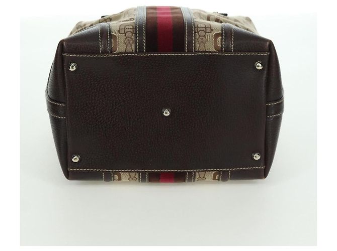 Borsa a mano Gucci Sherry Line in tela marrone e oro 146002 Auth 167181V D'oro - vista 9