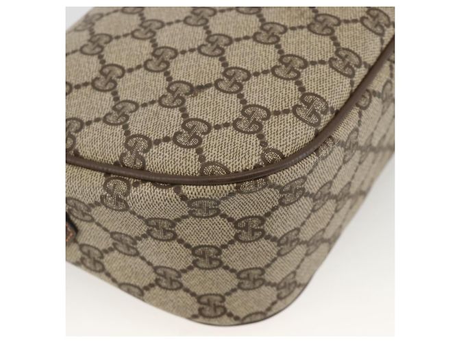 Borsa Gucci GG Supreme Web Sherry Line PVC Beige Oro 89 02 032 Auth YKZ450 D'oro - vista 13