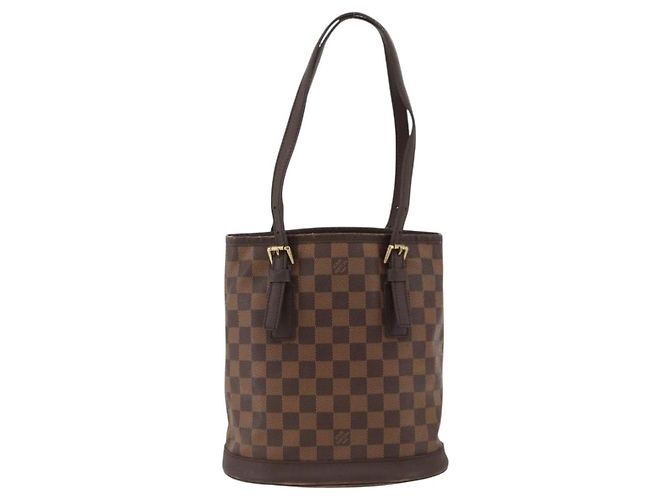 LOUIS VUITTON Borsa a Spalla Damier Ebene Marais N42240 LV Auth BA11935 - vista 2