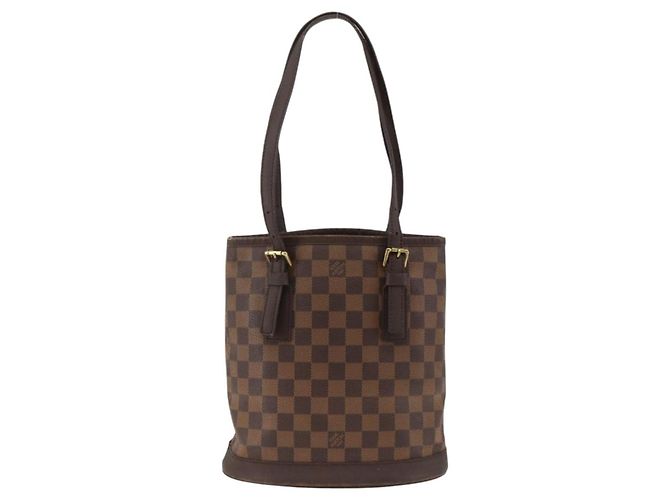 LOUIS VUITTON Borsa a Spalla Damier Ebene Marais N42240 LV Auth BA11935 - vista 3
