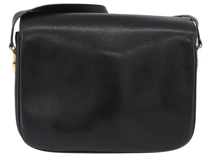 Céline Borsa a Spalla CELINE in Pelle Nera Oro Auth YKZ129 Nero D'oro - vista 3