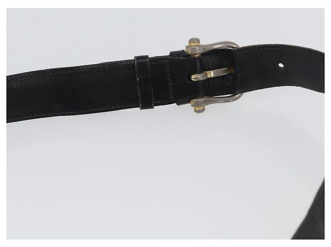 Céline Borsa a Spalla CELINE in Pelle Nera Oro Auth YKZ129 Nero D'oro - vista 8