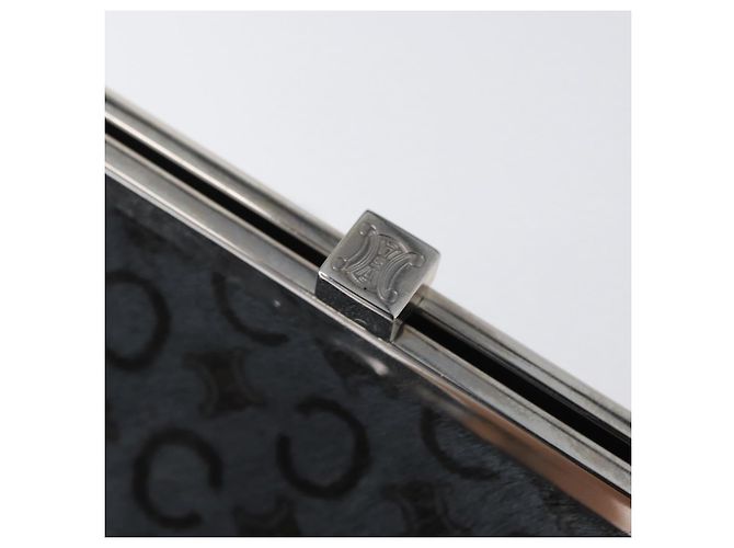 Céline Bolso de hombro de lona Macadam C de CELINE gris plateado auténtico YKZ580 Castaño Plata - vista 15