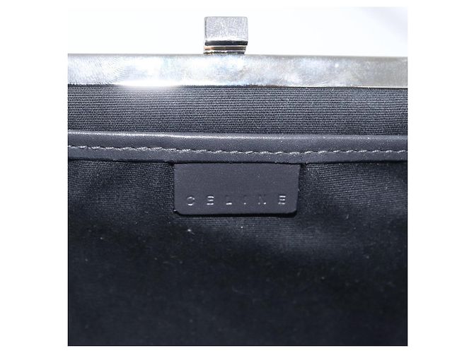 Céline Bolso de hombro de lona Macadam C de CELINE gris plateado auténtico YKZ580 Castaño Plata - vista 16