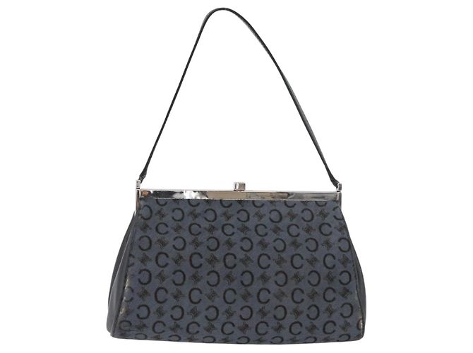 Céline Bolso de hombro de lona Macadam C de CELINE gris plateado auténtico YKZ580 Castaño Plata - vista 2